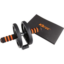 V3tec AB Wheel Abdominal Trainer (One Size, Black/Orange)