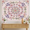 Boho Floral Mandala Tapestry for Bedroom Aesthetic Flower Cute Large