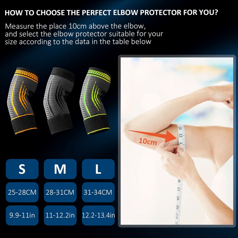 Elbow Support for Men and Women, 1 Piece, Compression Elbow