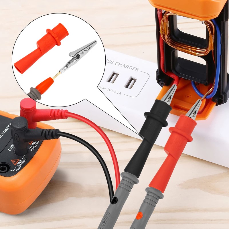 Test Leads for Multimeter Test Probes with Alligator Clips Multimeter