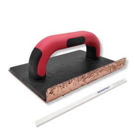 DEWEPRO® Carbide Sanding Board Made of Tungsten Carbide with Angled Side and 2-Component Handle - Grit K14 - Suitable for Roughing Masonry etc. - Includes 1 x DEWEPRO Pencil