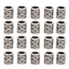 20PCS Beard Beads Retro Alloy Multipurpose Hair Tube Beads for