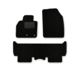 Bär-AfC Classic Car Floor Mats for Renault Megane Scenic 3 JZ 2009-2016, Car Mats Needle Fleece Black, Edge Edging Black, Textile Foot Protection, Set of 3, RE03312