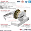 OAKMOORE Commercial Door Handle Locks | Heavy Duty Keyed Entry