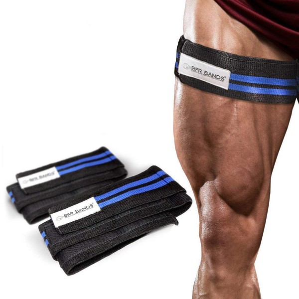 BFR Bands Blood Flow Restriction Bands - 2 Pack for Legs, Booty & Glutes, 3-Inch Wide Straps - DoubleWrap Occlusion Bands for Gym & Weight Lifting to Increase Muscle Mass in Women & Men