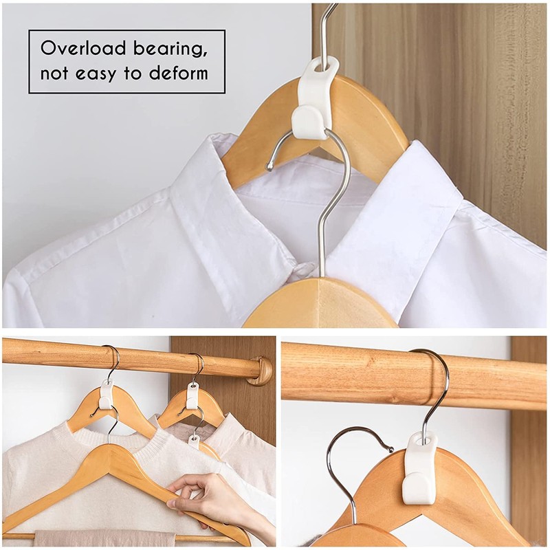 Pack of 60 Clothes Hangers, Space-saving Clothes Hangers, Connecting Hooks,