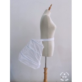 SSDH Women's Petticoat Panier Hoop Crinoline Skirt for Gown Rococo Victorian Prom Dress White Buttocks Hip Panier Bustle
