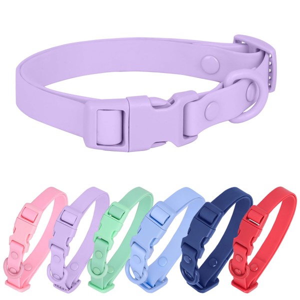 Waterproof Dog Collar Soft Rubber Dog Collar with Safety Buckle