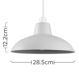 Retro Style Grey Metal Easy Fit Ceiling Pendant Light Shade
