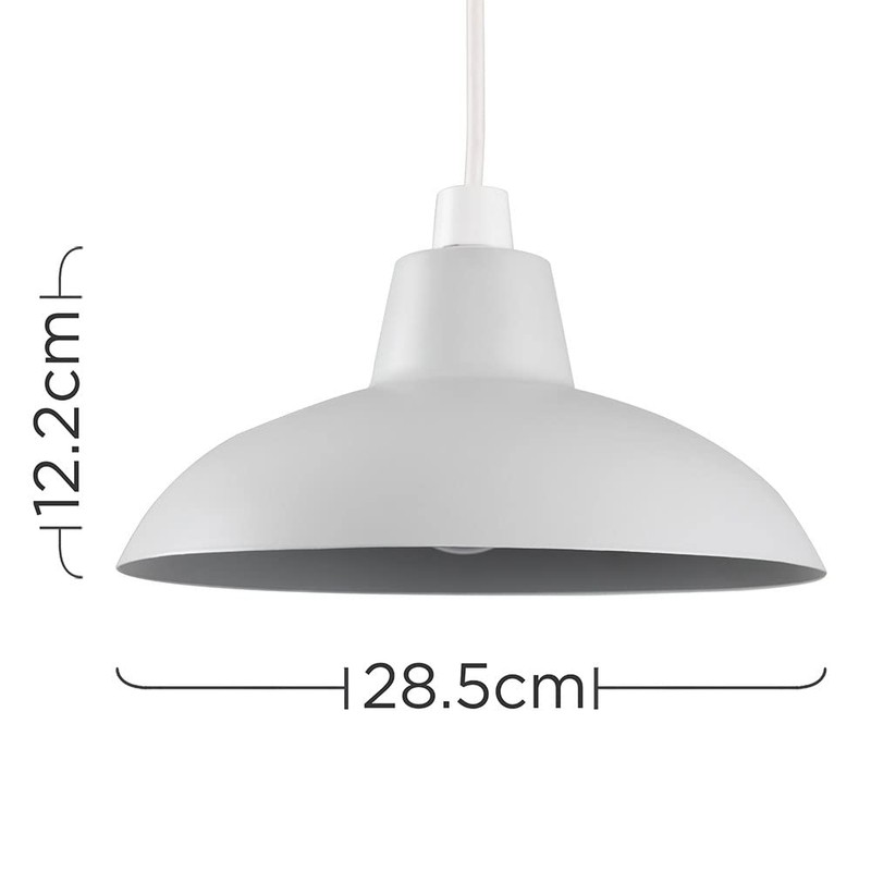 Retro Style Grey Metal Easy Fit Ceiling Pendant Light Shade