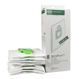 SEBO Filter Bag Box Airbelt E, 8 Three-Layer Ultra Bags with caps #8300AM