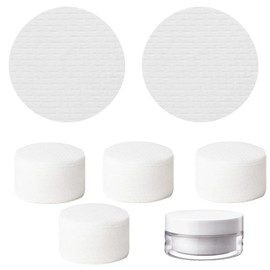 YOYOSOFT Cotton Wiping Round Toner Pads Refill 100 Count for Lotion Irregular Embossing Thin Cotton Pack 100% Natural Cotton Skin Care Nail Off Cotton No Pilling Cleansing Pad (White Lid)