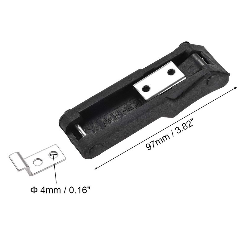 uxcell Rubber Flexible SUS304 Stainless Steel Soft Draw Latches Hasp