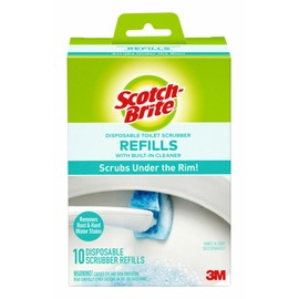 Scotch-Brite Disposable Toilet Cleaner Refill Pads, Disposable Refills with Built-In Bleach Alternative, Removes Rust & Hard Water Stains, 40 Disposable Refills