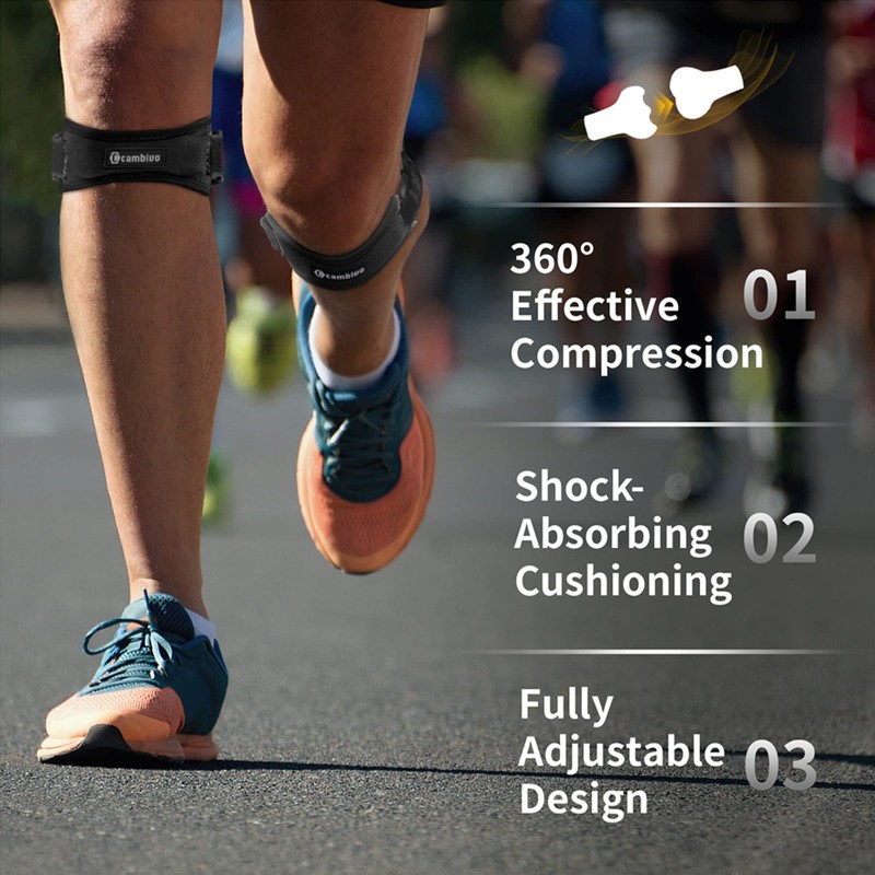 Cambivo 2 Pack Knee Braces for Knee Pain Patella Knee