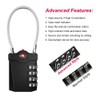 ZHEGE TSA Suitcase Locks, TSA Approved Luggage Locks, White Code