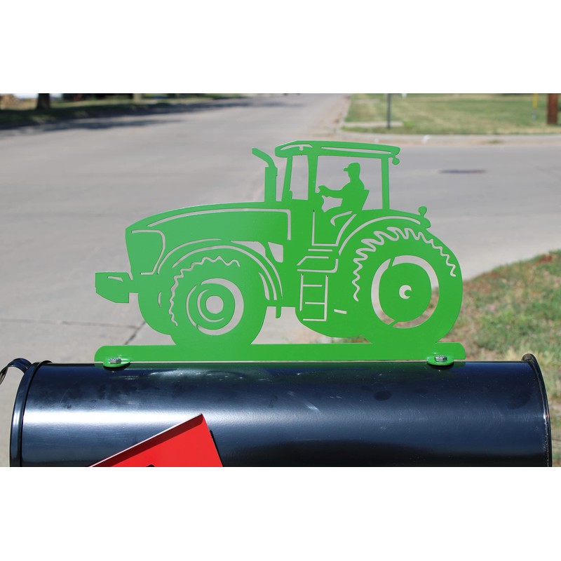 Farm and Ranch Metal Mailbox Topper (Modern Tractor and Driver,