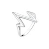 Elli Women's 925 Sterling Silver Zig-Zag Ring - Size Q