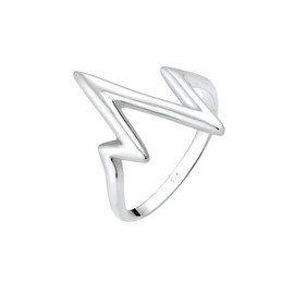 Elli Women's 925 Sterling Silver Zig-Zag Ring - Size Q