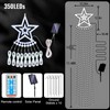 Solar Outdoor Christmas Decorations Lights, 350LED Christmas Star Tree Light