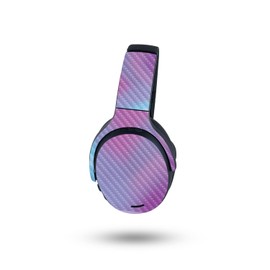 MightySkins Carbon Fiber Skin Compatible with Skullcandy Crusher ANC 2 - Purple Fog | Protective, Durable Textured Carbon Fiber Finish | Easy to Apply