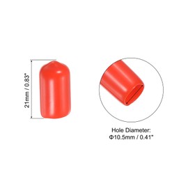 PATIKIL 10.5mm Snooker Cue Tip Cover, 15 Pcs Pool Cue Tips Rubber Cover Billiards Head Club Protector Stick Head Tool for Snooker Accessory, Red