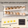 Haipky Space-Saving Rolling Egg Holder for Refrigerator, 12-Large Egg Capacity,