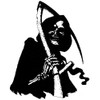 BIKERSTUFFUS Grim Reaper Sticker Helmet, Laptop, Hard Hat, Decal