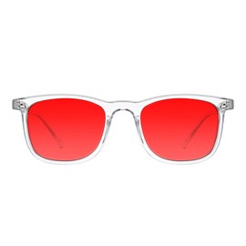 TIJN Sleep Glasses for 99.9% Blue Green Light Blocking Dual AR Coatings Red Lens for Computer Gaming Reduce Eyestrain