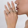 YNZGYBY Silver Chunky Stack Knuckle Rings Set for Women Trendy
