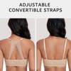 DotVol Women's Plunge Underwire Front Closure Push Up Bra Convertible