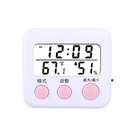 Huawenfei Digital LCD Display Indoor/Outdoor Hygrometer Thermometer (℉/℃) (1 White)