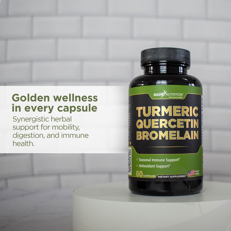 Gade Nutrition Turmeric Quercetin with Bromelain Supplement | Supplement in