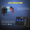 Nilight 3 Gang Rocker Switch Box 12V SPST ON Off