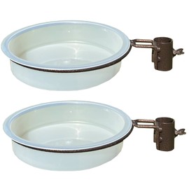 Water Dish & Bird Bath Bracket Double Pack for Metal Bird Feeding Stations