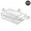 mDesign Plastic Stackable Kitchen Storage Drawer Organizer Bin with 2-Tier