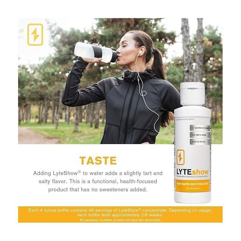 LyteLine Lyteshow Electrolyte Drops Sugar-Free for Hydration and Immune Support
