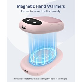 Hand Warmers Rechargeable, Gifts for Men and Women, 6000mAh Electric Hand Warmers Rechargeable 2 Pack with 12 Hours Working Time, Best Gifts for Mom and Dad (Pink)