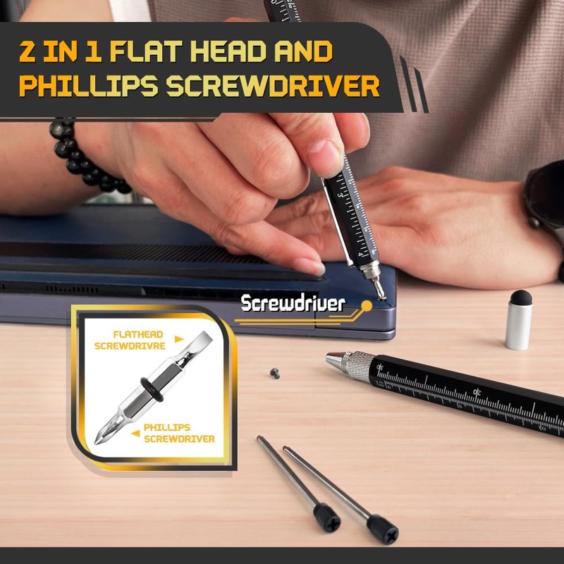 Stocking Stuffers for Men, 9 in 1 Multitool Pen 2Pcs