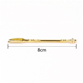 Naisfei 4 Pieces Mini Spoon,Gold Mini Spoon Mini Shovel Microscale Spoon Home Supplies Pendants Necklace Vials,for Filling Salts, Herbs (Gold)