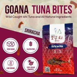 GOANA Tuna Bites, Garlic Herb, Premium Jerky, High Protein Snack, Wild Caught Ahi Tuna and All Natural Ingredients, Low Sodium, Sugar Free and Gluten Free, 2 Oz (Pack of 2)