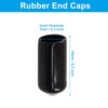 Cjueiom 120pcs Black Rubber End Caps, 7mm / 9/32 inch