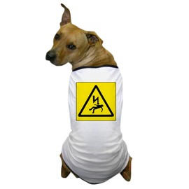 CafePress Danger Electricity Dog T Shirt Dog T-Shirt, Pet Clothing, Funny Dog Costume