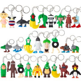 SZQZWY 27pcs Italian Brainrot Tralalero Tralala Funny Animals, Tun Tung Tung Sahur,Brainrot Shark Figures.2-3inch Party Favors Gifts Birthday Decorations Keychain