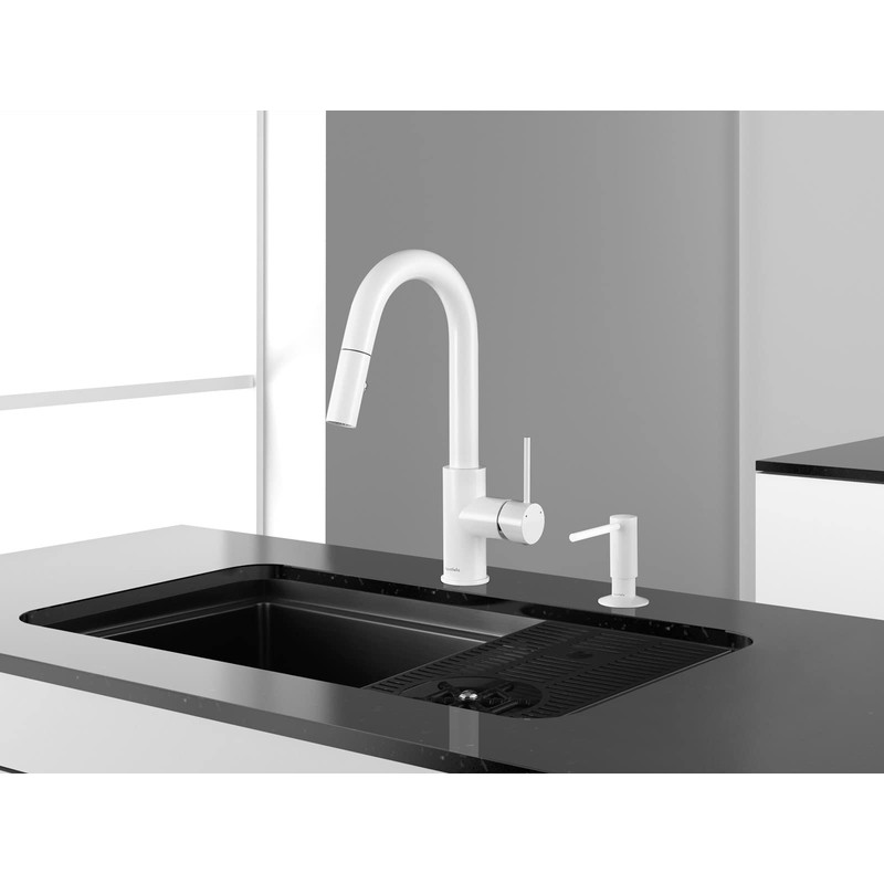 AguaStella ASF026W Bulit in Soap Dispenser Shiny White for Kitchen