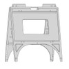 Poly Quick Sign outdoor free standing Sidewalk Sign Stand -