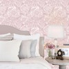 HeloHo Peel and Stick Wallpaper Floral Wall Paper Modern Pink