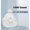 Clear Trash Can Liners 10-15 Gallon Garbage Bags 24'' x
