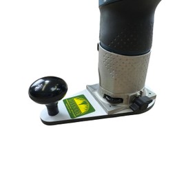 Woodhaven 8325 Trim/Compact/Palm Router Offset Baseplate w/Single Handle for Bosch Colt Durable Solid White Phenolic, w/Hardware Made in the USA