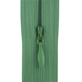 Invisible Zip Fasteners, 22 inch, 56cm, Pack of 5, Green Colour,Suitable for Lightweight Fabric (Light Forest Green)